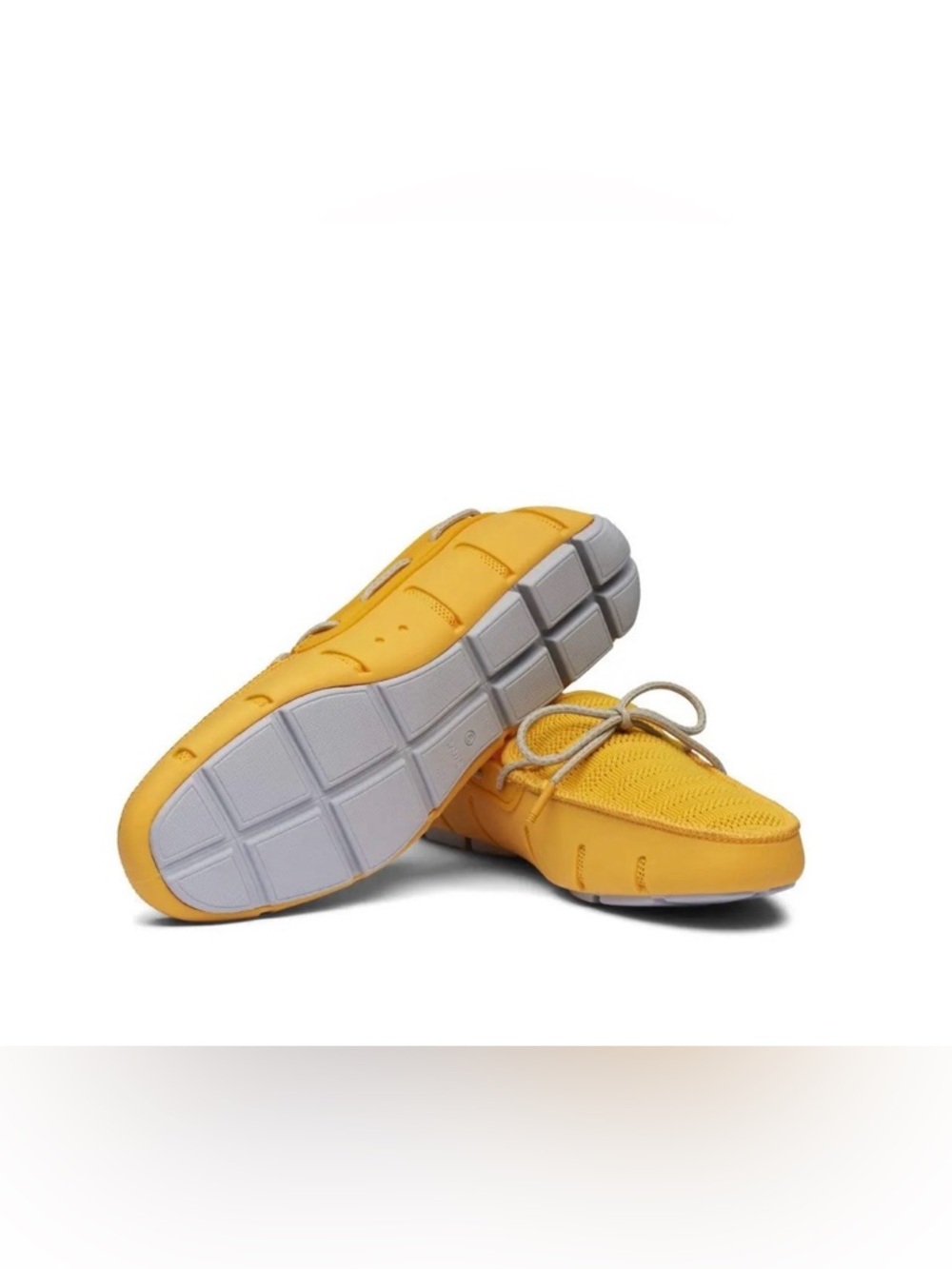 Swims Men's Yellow Knit Woven Driver Slipon Loafers 10 - Picture 4 of 13